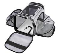 MASKEYON TSA Sac de Transport Souple approuvé par Les compagnies aériennes pour Animaux de Compagnie avec Chargement par Le Haut, 4 côtés, Grand Sac de Transport Pliable avec 3 Coussinets Amovibles