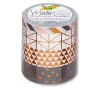 Masking Tape 4 Rouleaux Formes Géométriques Cuivre