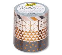 Masking Tape 4 Rouleaux Formes Géométriques Cuivre