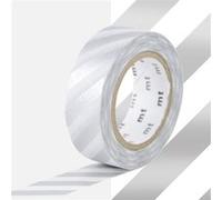 Masking Tape (MT) Rayures Argent - Stripe Silver