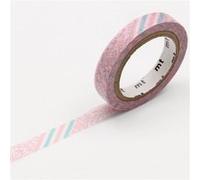 Masking Tape - Fleurs roses et rayures - 7 mm x 7 m G