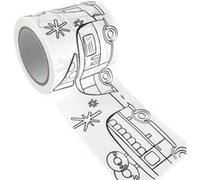 Masking tape large à colorier - Camionnettes 4,6 cm x 5 m Blanc
