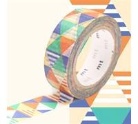 Masking tape losanges bleu, vert, orange - 1,5 cm x 7 m Bleu G