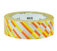 Masking Tape - Mosaïque argent & orange - 15 mm x 7 m G
