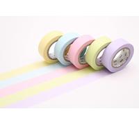 Masking Tape Mt 1,5 Cm Assortiment 5 Pièces Pastel 2