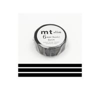 Masking Tape MT 6 mm SLIM Set de 3 - uni noir - matte black - Masking Tape (MT) Noir