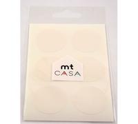 Masking Tape Mt Casa Seal Sticker Rond En Washi Blanc - White