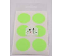 Masking Tape Mt Casa Seal Sticker Rond En Washi Shocking Green