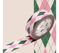 Masking Tape Mt Écossais Rose/Vert