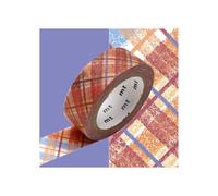 Masking Tape - MT EX - Motif écossais craie / crayon check - Blanc - Mixte - Décoration