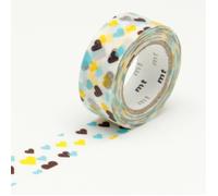 Masking Tape MT Kids 1,5 cm Coeur multicolore