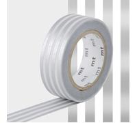 Masking Tape MT Lignes argent - border silver