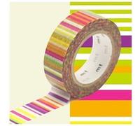 Masking tape multi lignes couleurs - 1,5 cm x 7 m Multicolore G