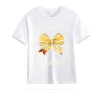 Maskjuwio 100th Day of School Celebration for Girls and Boys Kids T-shirts Fun Colorful Numbers Femmes Vintage Graphique Print, Blanc., 4-5 ans