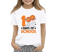 Maskjuwio 100th Day of School Celebration for Girls and Boys Kids T-shirts Fun Colorful Numbers Toy Truck Football Basketball Bébé Nœud Papillon Rouge, Blanc., 2-3 ans
