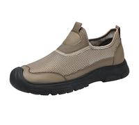 Maskjuwio Baskets montantes pour homme - Chaussures de sport creuses - Respirantes - Chaussures de randonnée - Semelle souple - Antidérapantes - Chaussures de marche sans lacets - Chaussures de