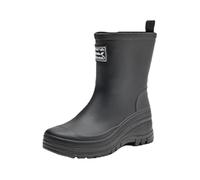Maskjuwio Bottes en caoutchouc larges pour femme - Semelle compensée - Demi-hauteur - Tendance - Mi-mollet - Antidérapantes - Durables - Bottes d'extérieur - Bottes en caoutchouc - Chaussures Chelsea