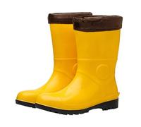 Maskjuwio Bottes en caoutchouc mi-mollet pour homme - Noir brillant - Doublure chaude - Antidérapantes - Ultra adhérentes - Faciles à nettoyer - Pour le lavage de voiture, AA, 38 2/3 EU