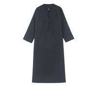 Maskjuwio et fille robe manteau printemps et grande cravate ronde manches longues milieu musulman adolescent arabe robe décontractée garçon 86, Noir , 7-8 ans