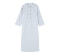 Maskjuwio et fille robe manteau printemps et grande cravate ronde manches longues milieu musulman adolescent arabe robe décontractée garçon 86, gris, 5-6 ans