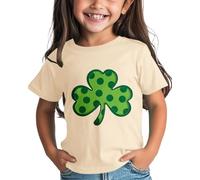 Maskjuwio Filles et Garçons St Day Chemise Graphique T-shirt Confortable Fit for Daily Wear Green Ages 1 15 Vêtements Filles 128, beige, 4-5 ans
