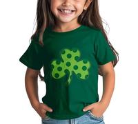 Maskjuwio Filles et Garçons St Day Chemise Graphique Thé Confortable Fit for Daily Wear Green Ages 1 15 Vêtements Filles 128, vert, 6-7 ans