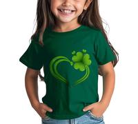 Maskjuwio Filles et Garçons St Day Chemise Graphique Thé Confortable Fit for Daily Wear Green Ages 1 15 Tunique Indien, vert, 12-13 ans