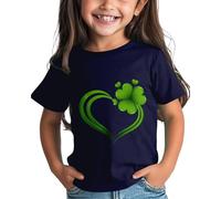 Maskjuwio Filles et Garçons St Day Chemise Graphique Thé Confortable Fit for Daily Wear Green Ages 1 15 Tunique Indien, bleu foncé, 8-9 ans
