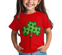 Maskjuwio Filles et Garçons St Day Chemise Graphique Thé Confortable Fit for Daily Wear Green Ages 1 15 Vêtements Filles 128, rouge, 2-3 ans
