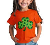 Maskjuwio Filles et Garçons St Day Chemise Graphique Thé Confortable Fit for Daily Wear Green Ages 1 15 Vêtements Filles 128, Orange, 2-3 ans