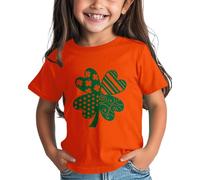 Maskjuwio Filles et Garçons St Day T-shirt Graphique Confortable Fit for Daily Wear Green Ages 1 15 Pull en maille, Orange, 2-3 ans