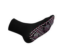 Maskjuwio Lot de 2 paires de chaussettes auto-chauffantes unisexes en tourmaline, Noir , taille unique