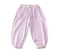 Maskjuwio Pantalons sans danger pour les enfants printemps et filles décontracté mode pantalon neuf points leggings coton bio, lilas, 6-12 mois