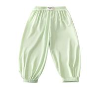 Maskjuwio Pantalons sans danger pour les enfants printemps et filles décontracté mode pantalon neuf points leggings coton bio, vert, 7-8 ans