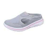 Maskjuwio Pantoufles d'été orthopédiques pour homme - Respirantes - Chaussures de marche - Semelle souple - Chaussures à enfiler - Pour le jogging - Ergonomiques - Soulagement de la douleur, Rose, 41