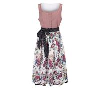 Maskjuwio Robe courte élégante en velours pour femme avec tablier Dirndl, Rose, S