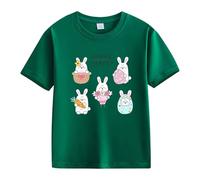 Maskjuwio Spring and Autumn New Fashionable Cute Print Comfortable Version of The Girls Printed T-shirt Col Clip Femme, AG, 4-5 ans
