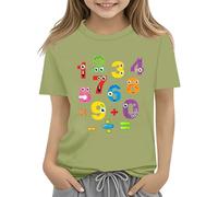 Maskjuwio T-shirt coloré Jour des maths pour enfants numéro 2025 Jour des mathématiques École Haut Jour des matchs T-shirts Math Lovers Fermetures pour cardigans, AG, 2-3 ans