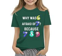Maskjuwio T-shirt coloré pour enfant - Jour des maths 2025 - Pour l'école et la journée des mathématiques - T-shirt à manches longues original pour femme, vert, 4-5 ans