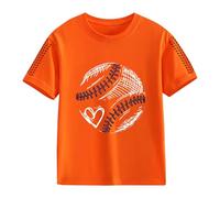Maskjuwio T-shirts à manches courtes pour et filles pour le printemps, et, impression créative de baseball 2D, rétro personnalisé, ample et confortable, t-shirts décontractés à manches courtes t-shirt