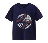 Maskjuwio T-shirts à manches courtes pour et filles pour le printemps, et, impression créative de baseball 2D, rétro personnalisé, ample et confortable, t-shirts décontractés à manches courtes t-shirt