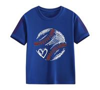 Maskjuwio T-shirts à manches courtes pour et filles pour le printemps, et, impression créative de baseball 2D, rétro personnalisé, ample et confortable, t-shirts décontractés à manches courtes t-shirt