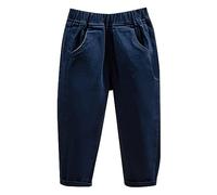 Maskjuwio Taille élastique pour et, couleur unie, pantalon décontracté, vêtements de tous les jours, tenues pour homme 116, Marine, 5-6 ans