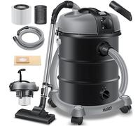 Masko® Aspirateur industriel en acier inoxydable 2300 W + prise | Fonction soufflage | Aspirateur à sec & humide | Push & Clean | Aspirateur industriel avec ou sans sac | Sans sac