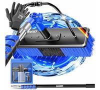 MASKO® Brosse de lavage télescopique avec raccord d'eau 7,2 m | Brosse de nettoyage extensible | Nettoyage des fenêtres et des installations PV | Poils