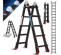 Masko® Aluminium Echelle télescopique Echelle multifonctionnelle Echelle en aluminium Echelle Pliante Echelle d'appui