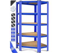 Masko® Étagère d'Angle de Stockage pour Charges Lourdes en Métal - 180 x 75 x 40 cm, 875 kg - Pour Cave et Atelier