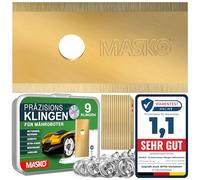 MASKO® Lot de 9 lames de rechange universelles pour robot tondeuse à gazon avec vis innovantes - Lames de rechange durables - Revêtement en titane - Compatible avec Worx