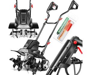 MASKO® Motobineuse électrique 1500 Watts | 45cm de Largeur de Travail, 20cm de Profondeur de Travail | Bineuse | Motoculteur à Fraise | Cultivateur | Fraiseuse de Jardin | Bineuse électrique, Noir