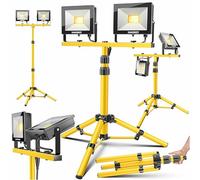 MASKO® projecteur LED 100W Double 2x 50W chantier Éclairage de travail 5 m